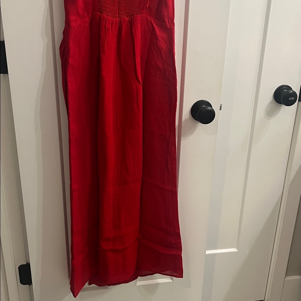 Reformation Kourtney Dress in Cherry Red - Picture 14 of 14